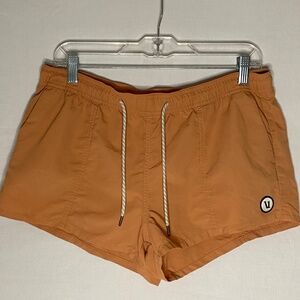 Vuori Jogger Performance Athletic Workout Shorts Orange Size M / L